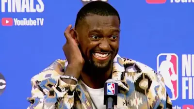 Bobby Portis with the media