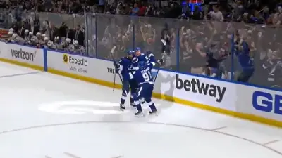 Lightning players hug