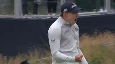 Matt Fitzpatrick celebrates