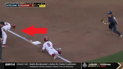 Oklahoma coach hit by baseball