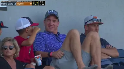 Peyton Manning in an Omaha hat