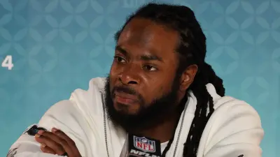 Richard Sherman at a press conference