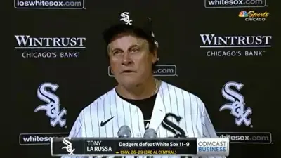 Tony La Russa talks with the media