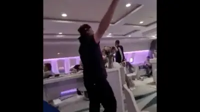 Pat Perez on a LIV Golf private plane