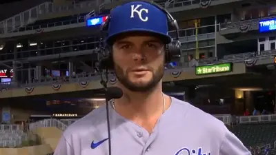 Andrew Benintendi in a headset