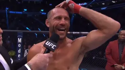 Cowboy Cerrone with his hand on his head