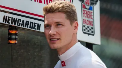 Josef Newgarden looks on