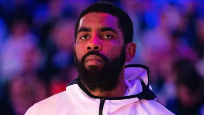 Kyrie Irving in warmups