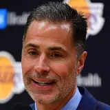 Rob Pelinka at a press conference
