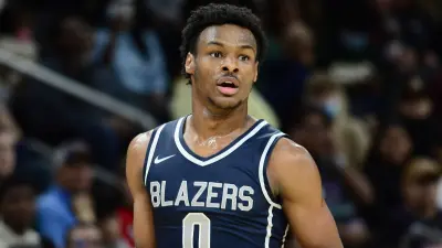 Bronny James in a jersey