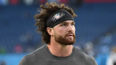 Dawson Knox before a game