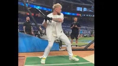 Jake Paul in the batters box