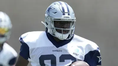 James Washington in a helmet