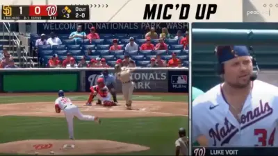 Luke Voit partaking in an in-game interview.