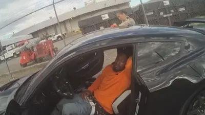 Marshawn Lynch asleep in his car