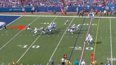 Matt Araiza hits an 82-yard punt.