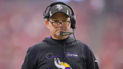 Mike Zimmer on the field