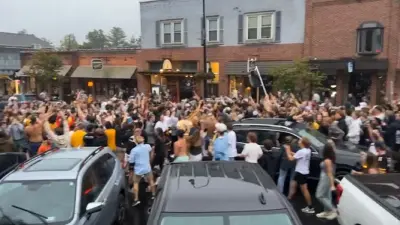appalachian state fans celebrate