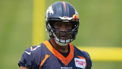 Russell Wilson in practice gear
