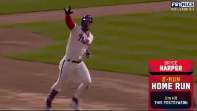 Bryce Harper circling the bases