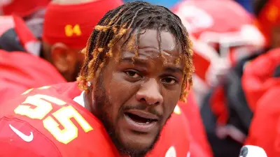 Frank Clark looks at the camera