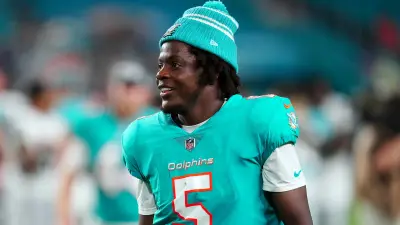 Teddy Bridgewater in a Dolphins uniform