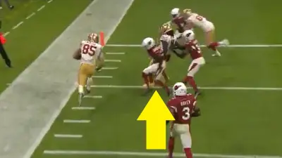 George Kittle on the sideline