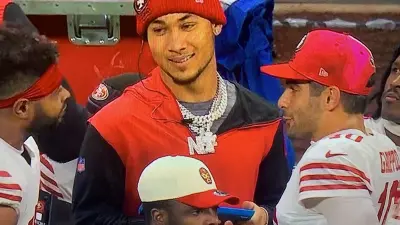Trey Lance wearing chains
