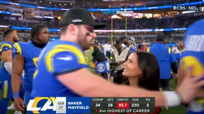 Baker Mayfield has his interview interrupted