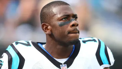 Devin Funchess looking on
