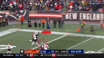 Jakobi Meyers deflected catch