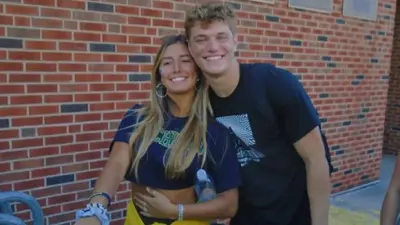JJ McCarthy with girlfriend Katya Kuropas