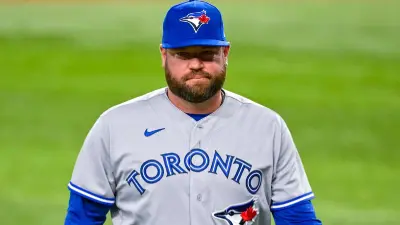 John Schneider in his Blue Jays uniform