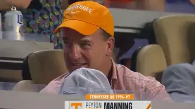 Peyton Manning with a Tennessee hat on