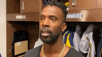 Andrew McCutchen in the locker room