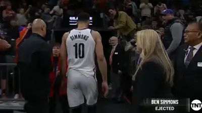 Ben Simmons walking off the court