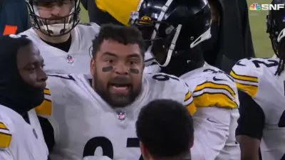Cam Heyward talks to Minkah Fitzpatrick