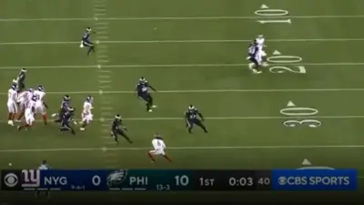 The Giants running a fake field goal