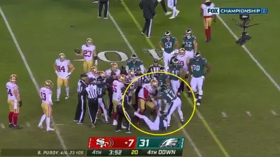Trent Williams stands over Kvon Wallace