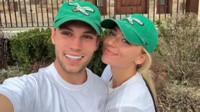 Britain Covey and his wife Leah take a selfie