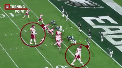 Chiefs players line up in the wrong formation
