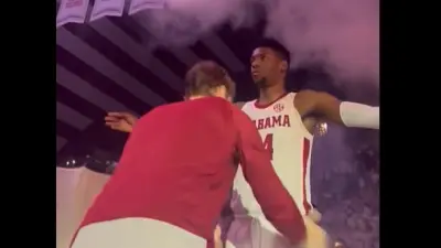Brandon Miller gets patted down