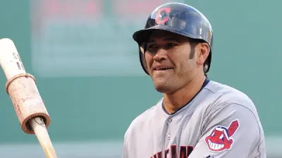 Johnny Damon holding a bat