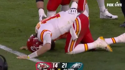 Patrick Mahomes down