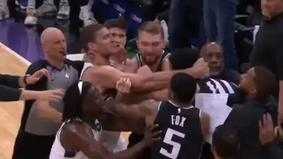 The Bucks and the Kings fighting