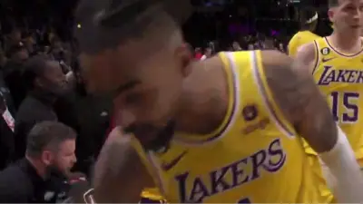 D'Angelo Russell in front of the camera