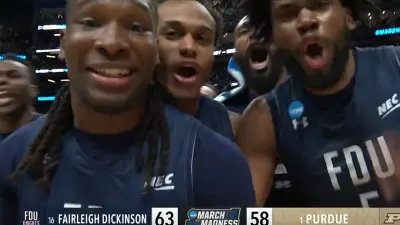 Fairleigh Dickinson players celebrating