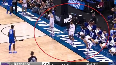 Kansas State running an inbounds play