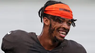 Greg Newsome on the practice field