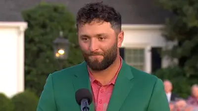 Jon Rahm speaks after winning the Masters